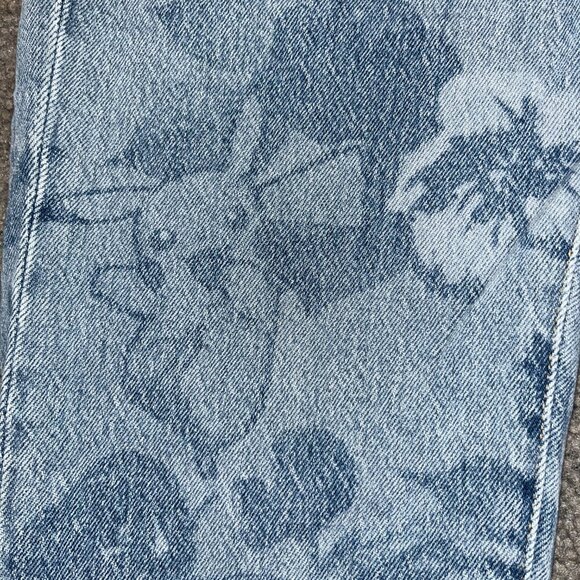 LEVI'S X POKEMON BIG E FLORAL PIKACHU Button Fly Denim Blue Jeans 28X30 - Picture 4 of 16